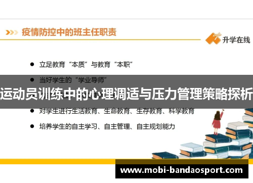 运动员训练中的心理调适与压力管理策略探析