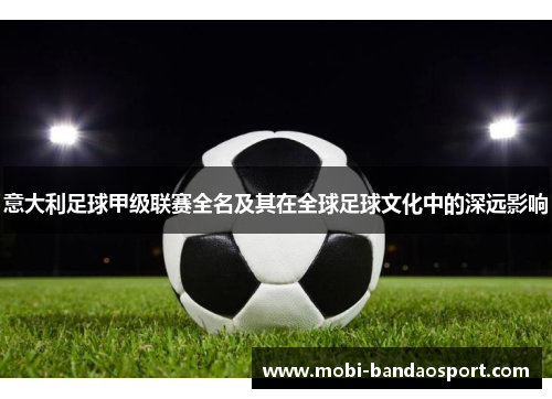 意大利足球甲级联赛全名及其在全球足球文化中的深远影响